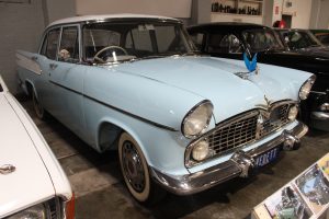 The 1959 Simca Vedette on display at the Gippsland Vehicle Collection in Maffra