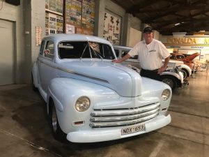 Moody Blue, a 1947 Super Deluxe Ford panel van with a few modifications, will be on show for the next four months at the Gippsland Vehicle Collection's Rod and Custom Cars and Bikes exhibition.